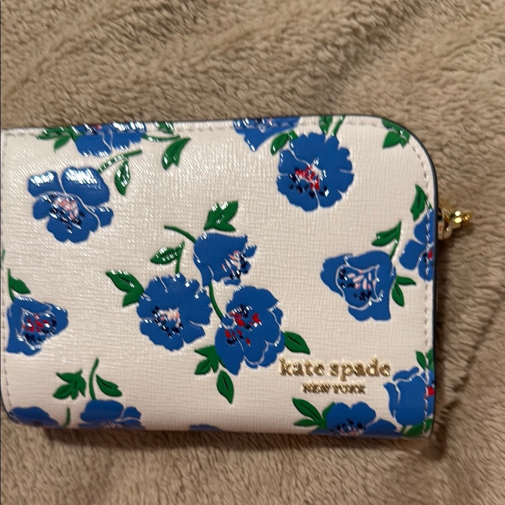 Kate Spade Blue Floral Wallet
